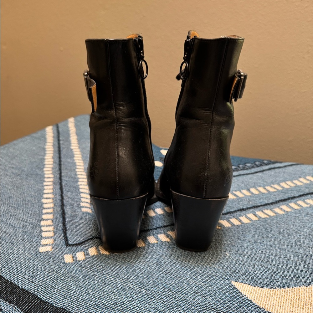 John Fluevog Swordfish Hi Cubist Cupcake Lace-up Ankle Boots - Picture 2 of 11